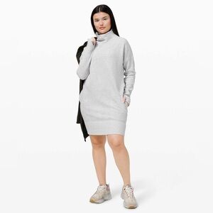 Lululemon NWOT Call for Cozy Textured Dress Women’s 8 Silver Gray